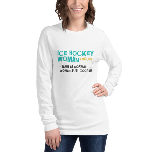 Ice hockey woman Finnish Nature Long Sleeve Tee - alternate view - Very Finnish Problems