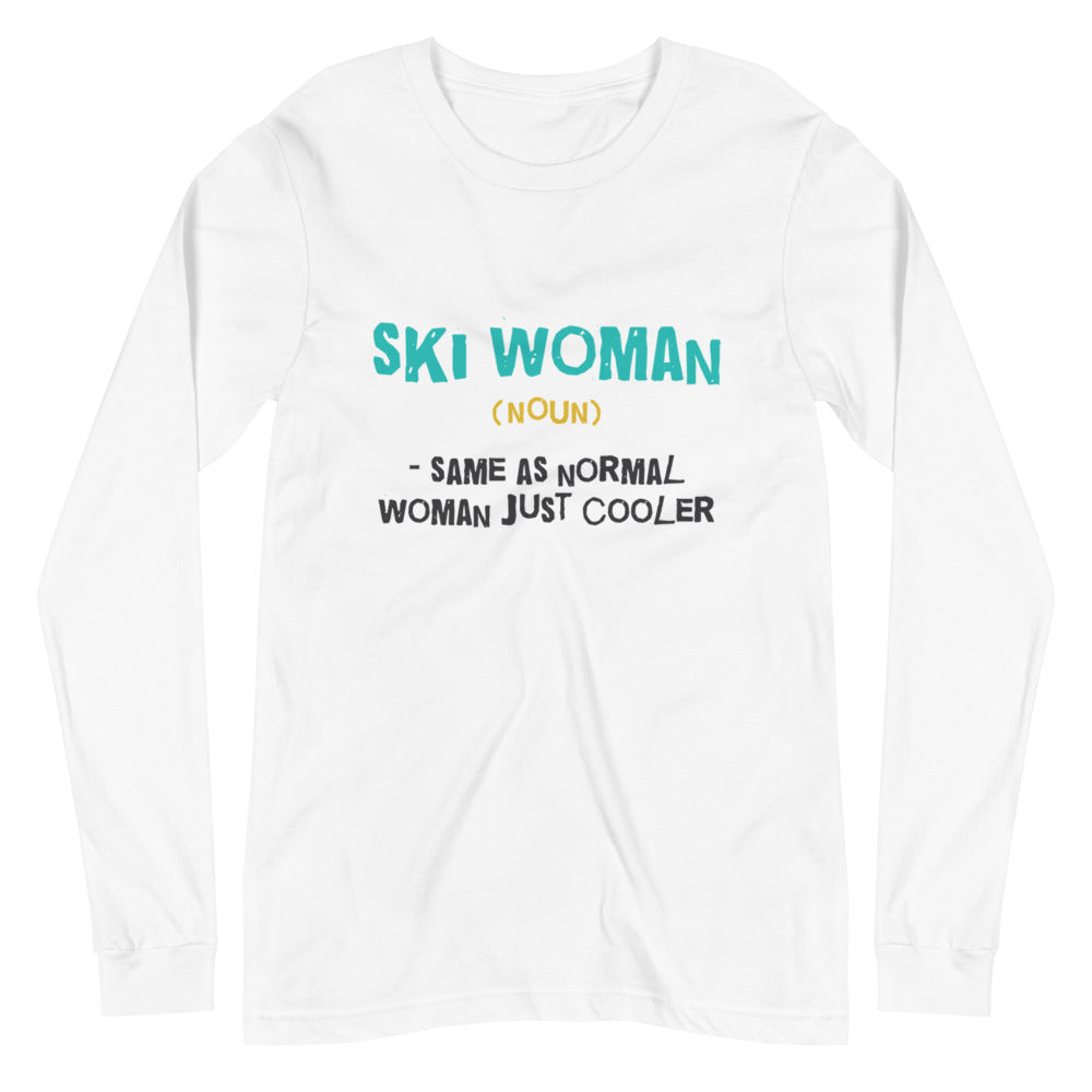 Ski woman Finnish Nature Long Sleeve Tee - Finnish long sleeve tee from Very Finnish Problems