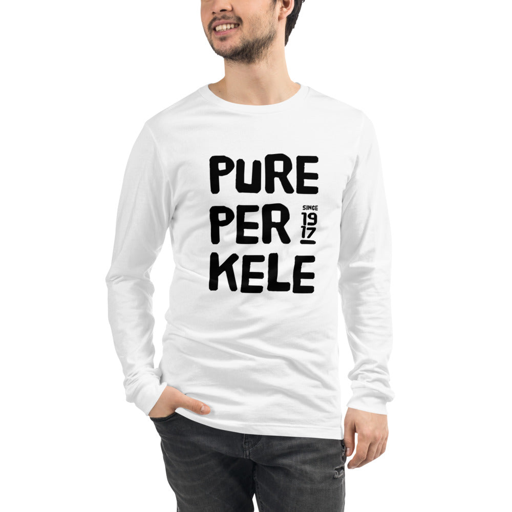 Pure perkele since 1917 Finnish Long Sleeve Tee - alternate view - Very Finnish Problems
