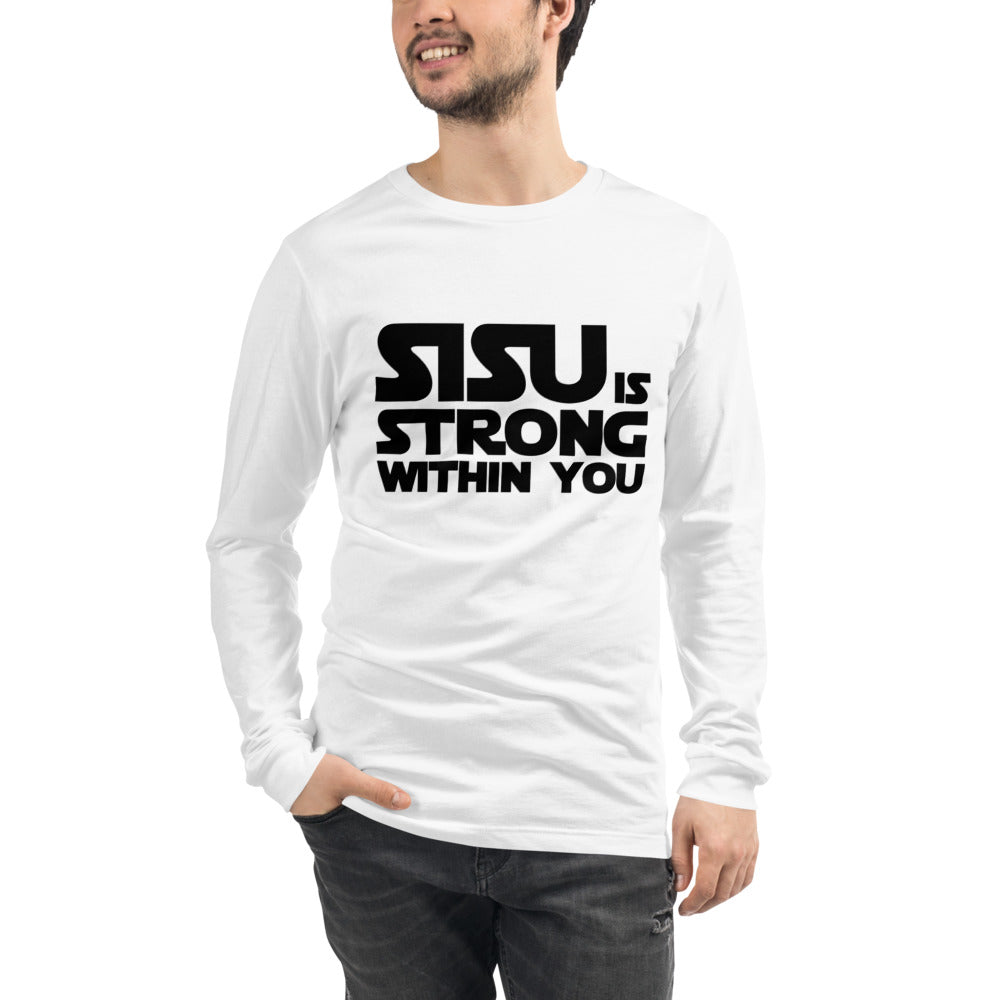 Sisu is strong 2 Finnish Culture Long Sleeve Tee - alternate view - Very Finnish Problems