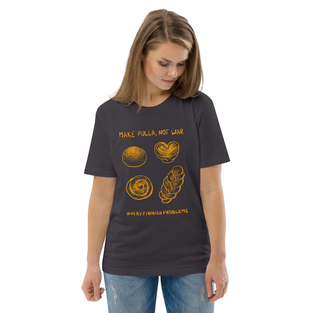 Make pulla not war Finnish Organic Food T-Shirt - Finnish t-shirt from Very Finnish Problems