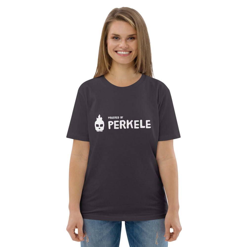 Powered by Perkele Finnish Organic T-Shirt - Finnish t-shirt from Very Finnish Problems