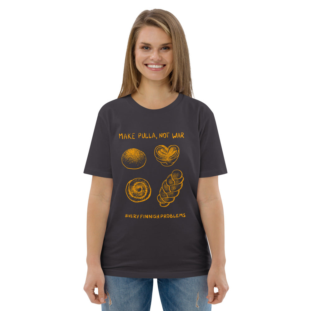Make pulla not war Finnish Organic Food T-Shirt - Finnish t-shirt from Very Finnish Problems