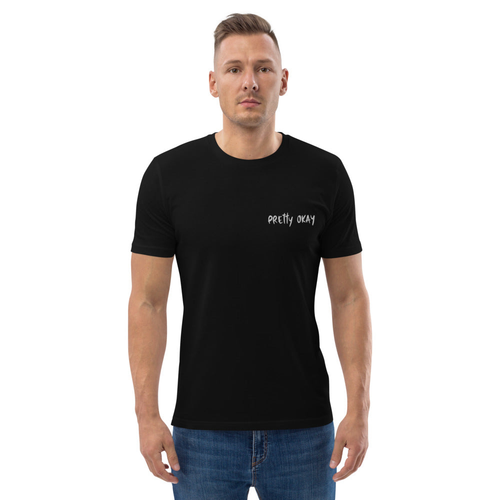 Pretty Okay Embroidered Finnish Organic T-Shirt - Finnish t-shirt from Very Finnish Problems