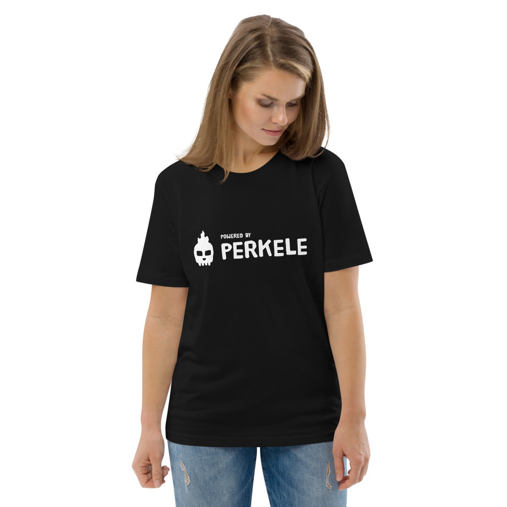 Powered by Perkele Finnish Organic T-Shirt - Finnish t-shirt from Very Finnish Problems