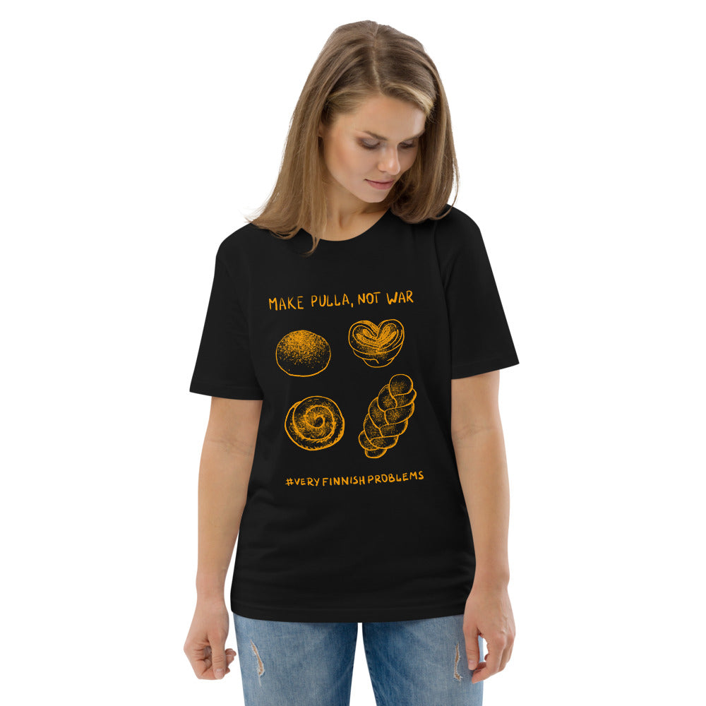 Make pulla not war Finnish Organic Food T-Shirt - Finnish t-shirt from Very Finnish Problems