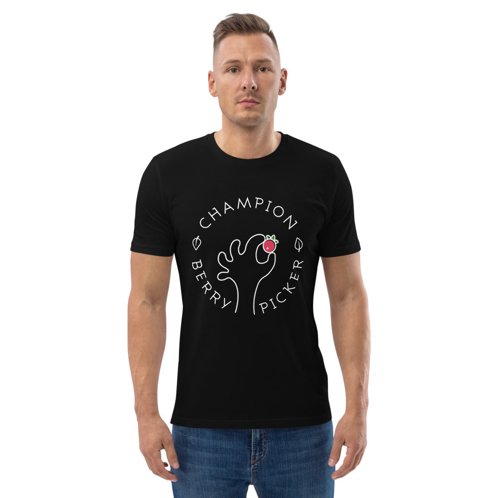 Champion Berry Picker Finnish Organic T-Shirt - Finnish t-shirt from Very Finnish Problems