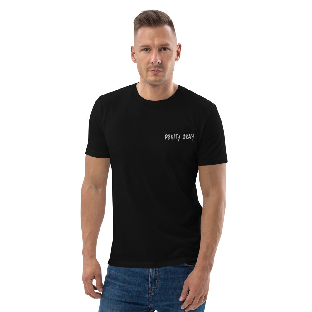 Pretty Okay Embroidered Finnish Organic T-Shirt - Finnish t-shirt from Very Finnish Problems