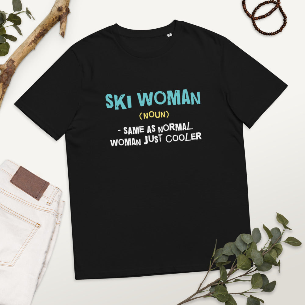 Ski Woman Finnish Organic Nature T-Shirt - Very Finnish Problems official t-shirt