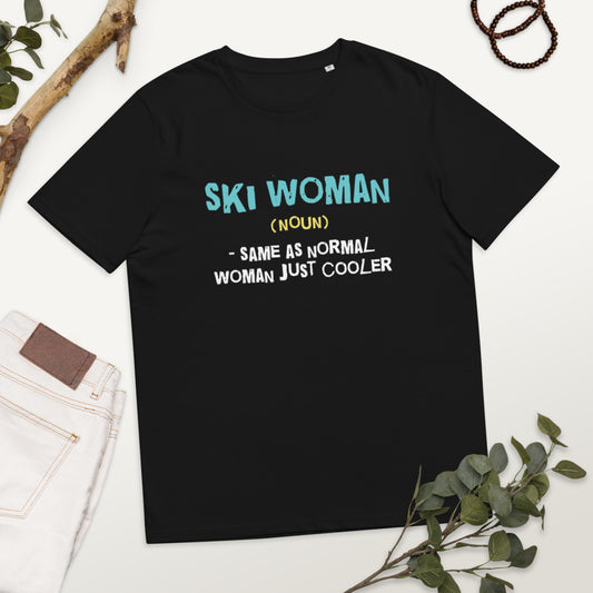 Ski Woman Finnish Organic Nature T-Shirt - Very Finnish Problems official t-shirt