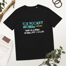 Load image into Gallery viewer, Ice Hockey Woman organic cotton t-shirt

