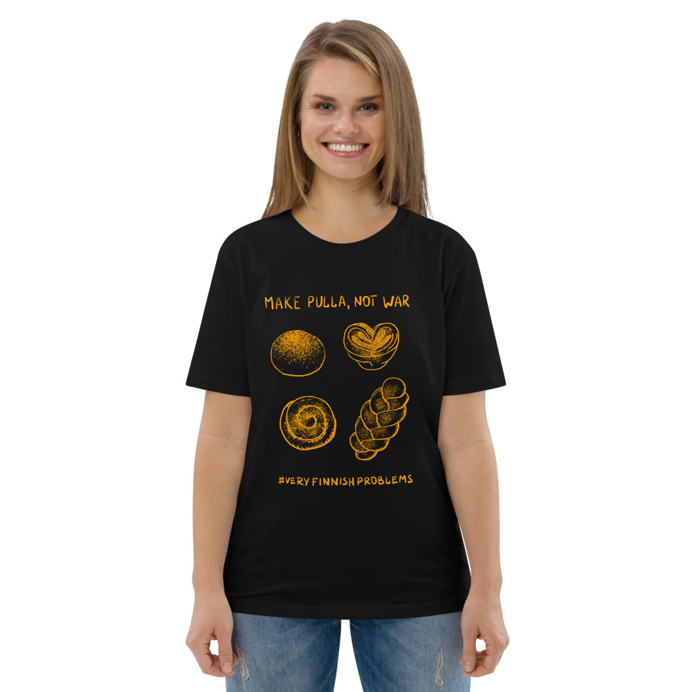 Make pulla not war Finnish Organic Food T-Shirt - Finnish t-shirt from Very Finnish Problems