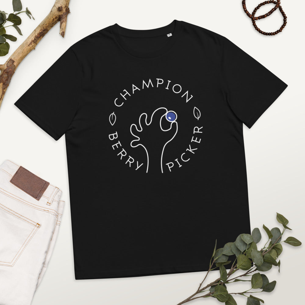 Champion blueberry picker Finnish Organic T-Shirt - Finnish t-shirt from Very Finnish Problems