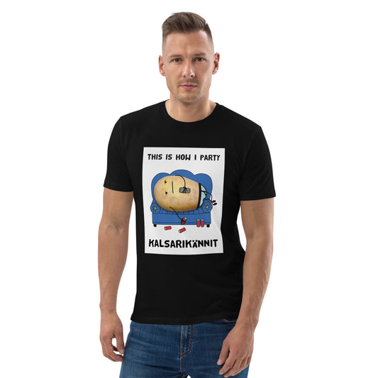 This is how I party Finnish Organic Eco T-Shirt - alternate view - Very Finnish Problems