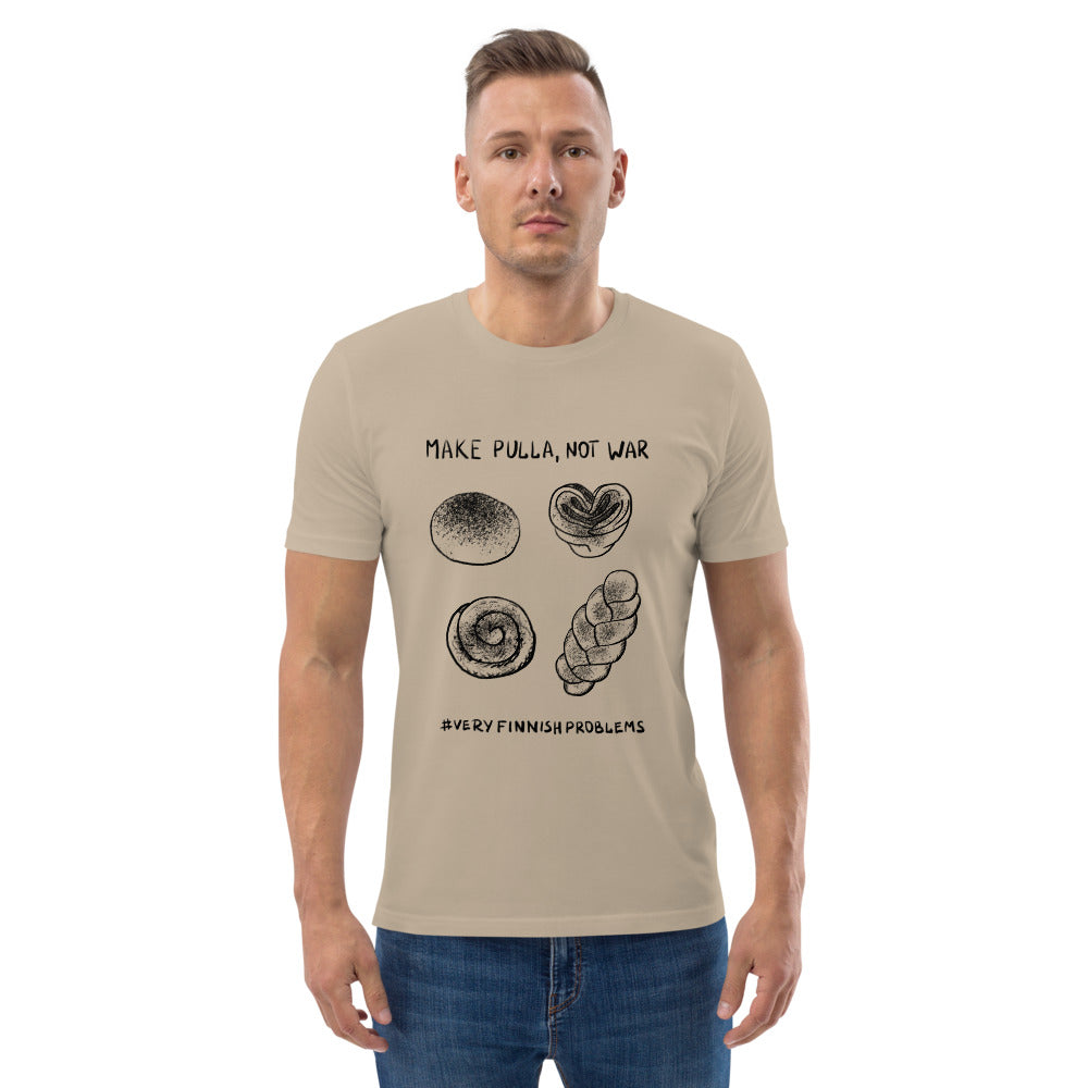 Make pulla not war Finnish Organic Food T-Shirt - Finnish t-shirt from Very Finnish Problems