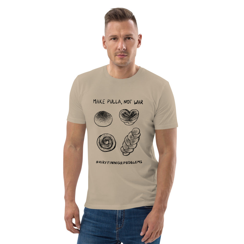 Make pulla not war Finnish Organic Food T-Shirt - Finnish t-shirt from Very Finnish Problems