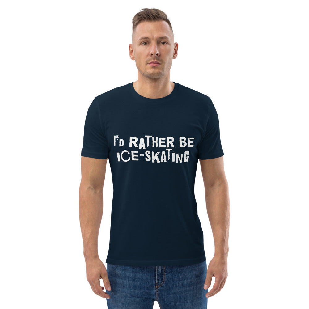 I'd rather be ice-skating Finnish Organic T-Shirt - Finnish t-shirt from Very Finnish Problems