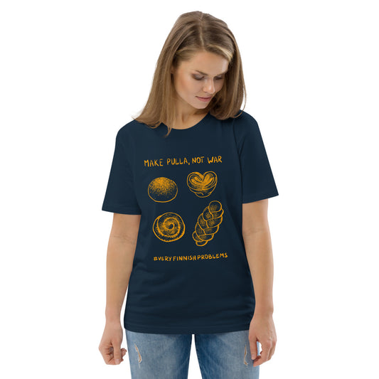 Make pulla not war Finnish Organic Food T-Shirt - Very Finnish Problems official t-shirt