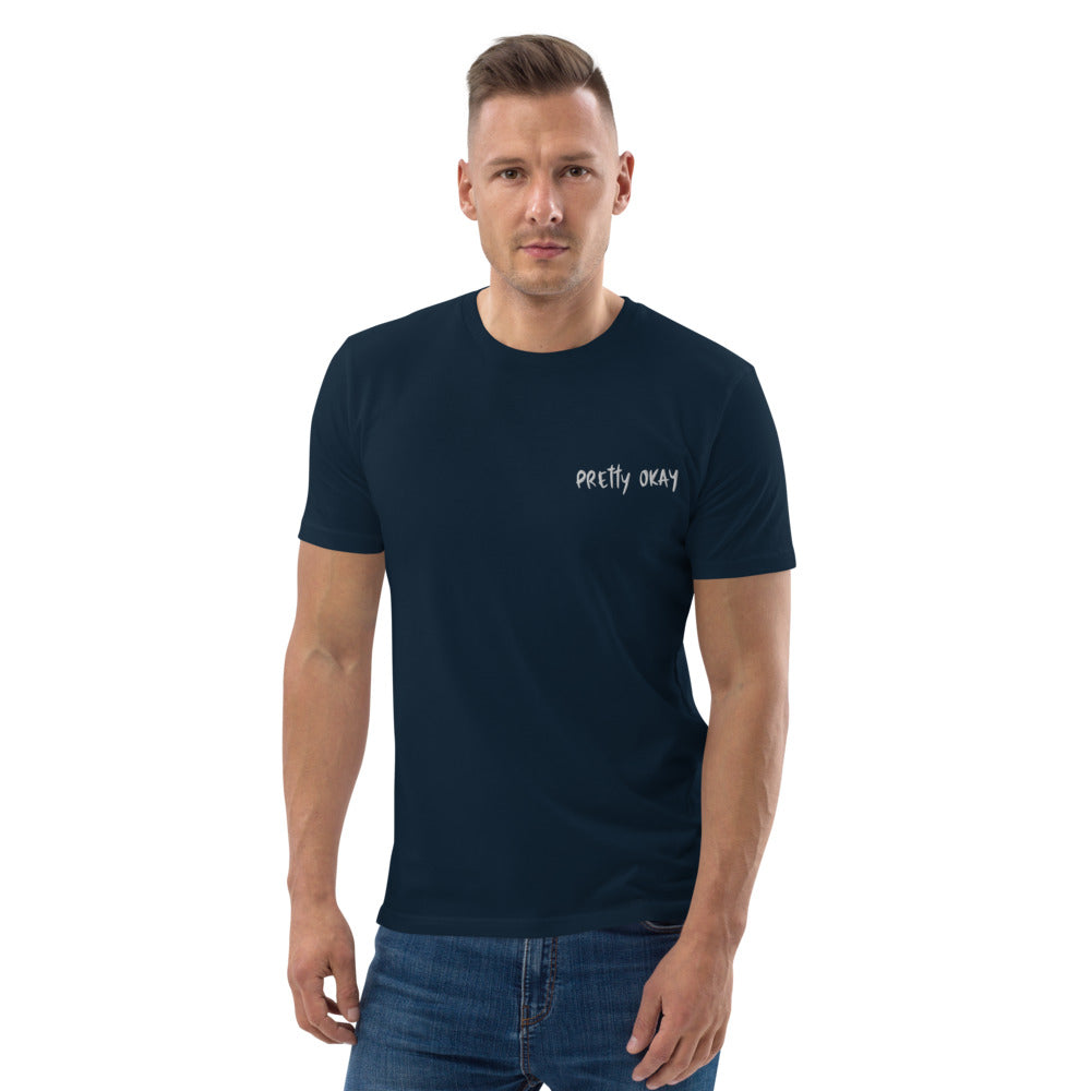 Pretty Okay Embroidered Finnish Organic T-Shirt - Finnish t-shirt from Very Finnish Problems
