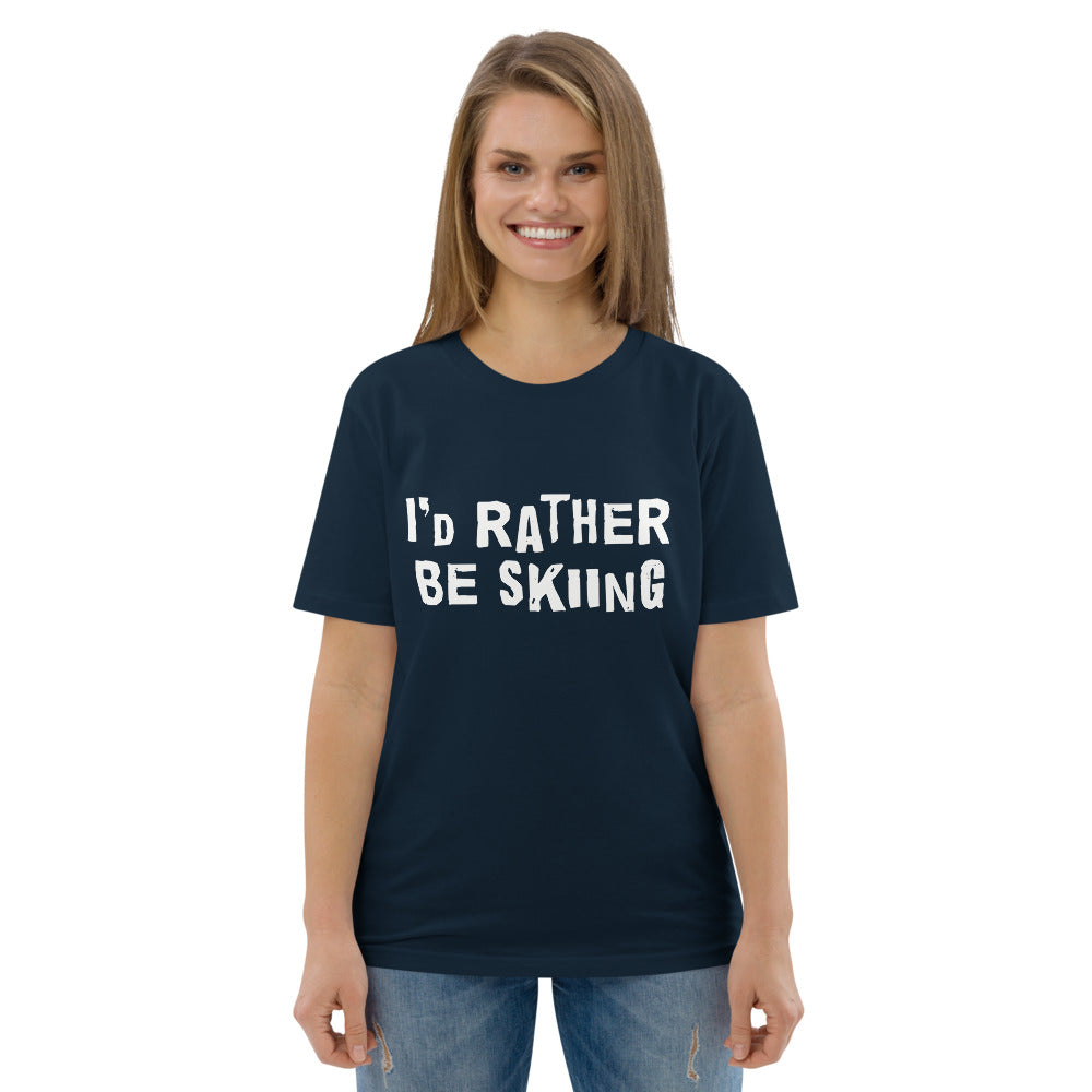I'd rather be skiing Finnish Organic T-Shirt - alternate view - Very Finnish Problems