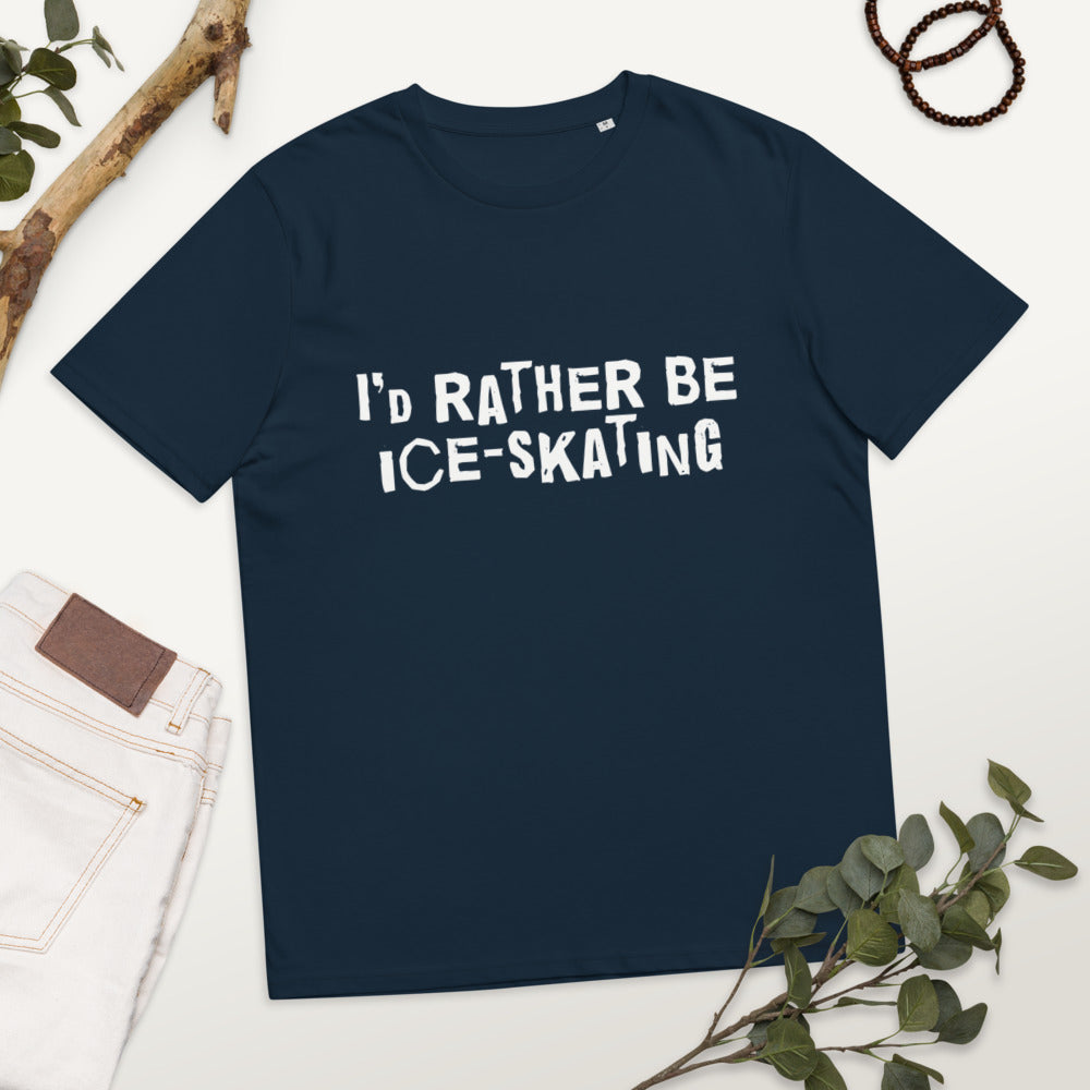 I'd rather be ice-skating Finnish Organic T-Shirt - Finnish t-shirt from Very Finnish Problems