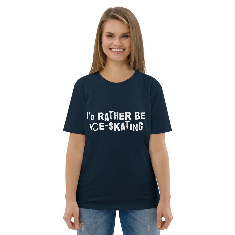 I'd rather be ice-skating Finnish Organic T-Shirt - Finnish t-shirt from Very Finnish Problems
