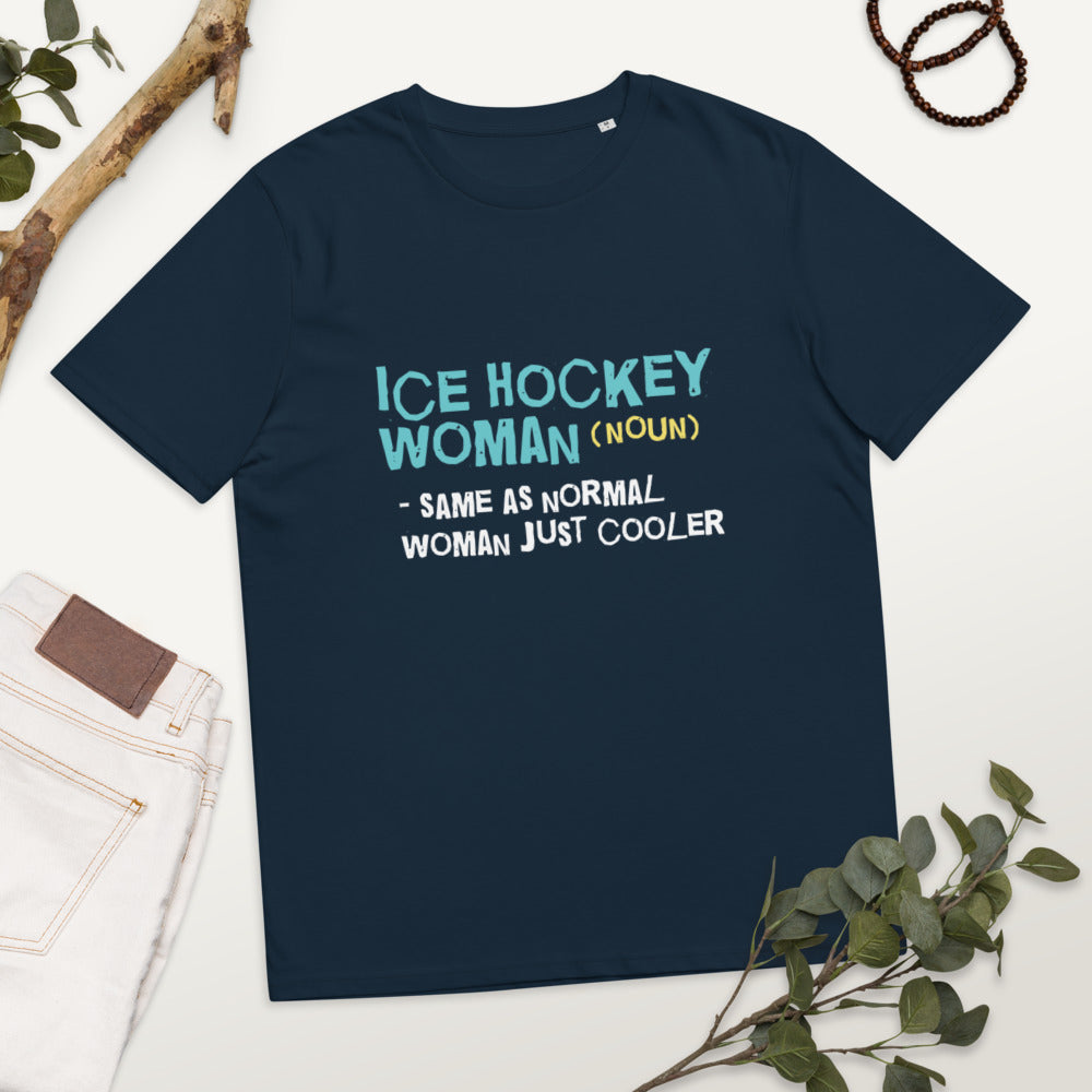 Ice Hockey Woman Finnish Organic Nature T-Shirt - Finnish t-shirt from Very Finnish Problems