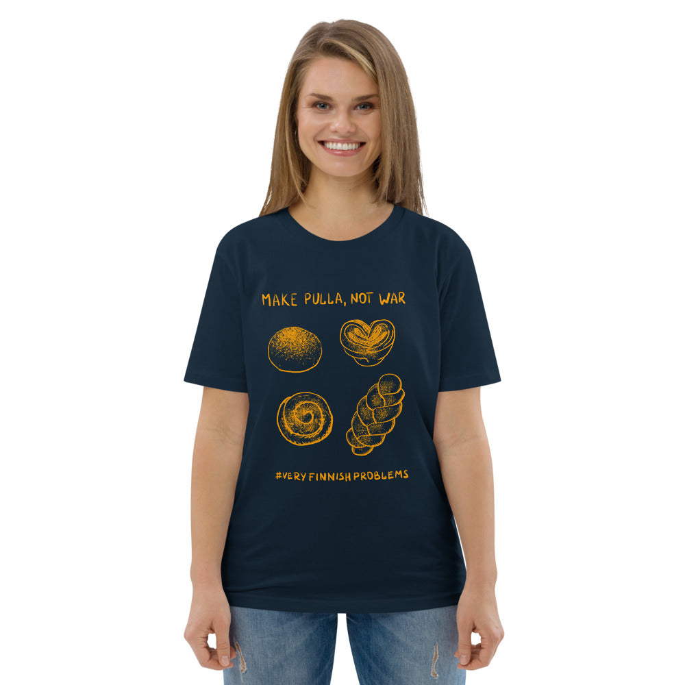 Make pulla not war Finnish Organic Food T-Shirt - Finnish t-shirt from Very Finnish Problems