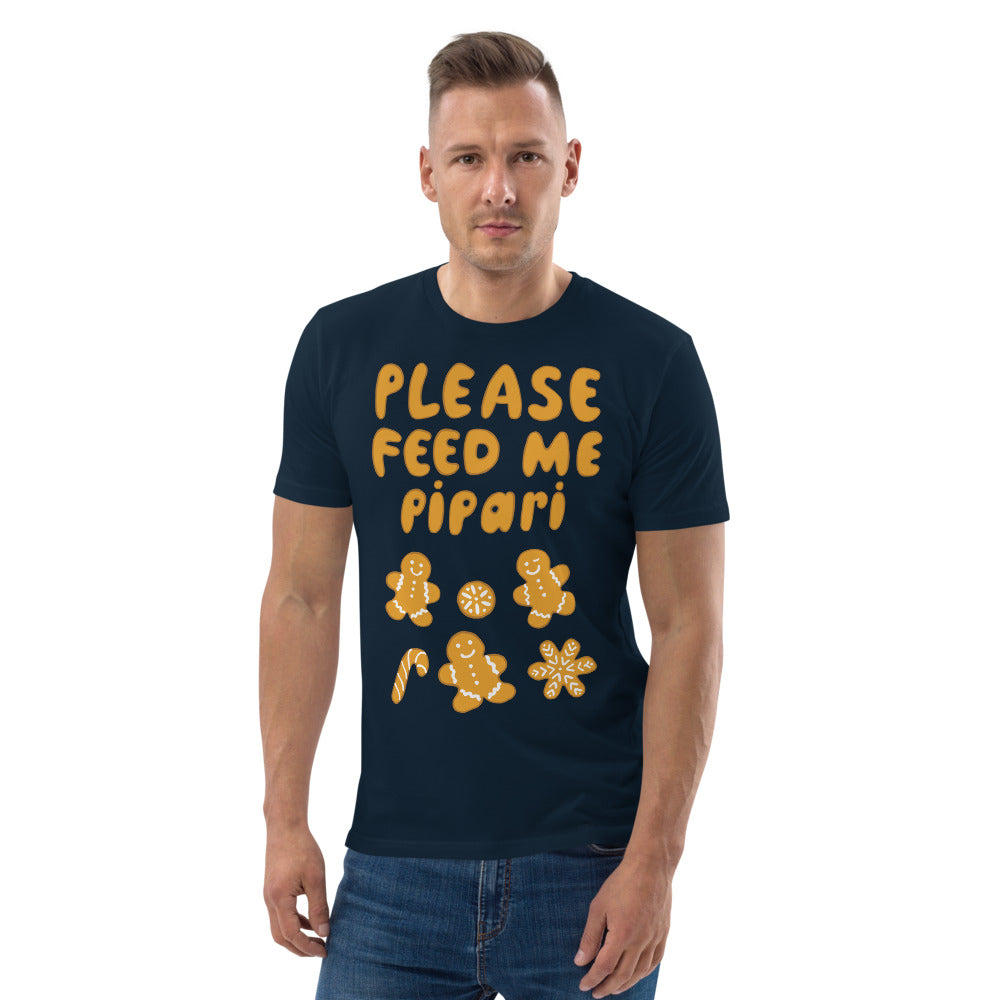 Feed me pipari Finnish Organic Holiday T-Shirt - alternate view - Very Finnish Problems