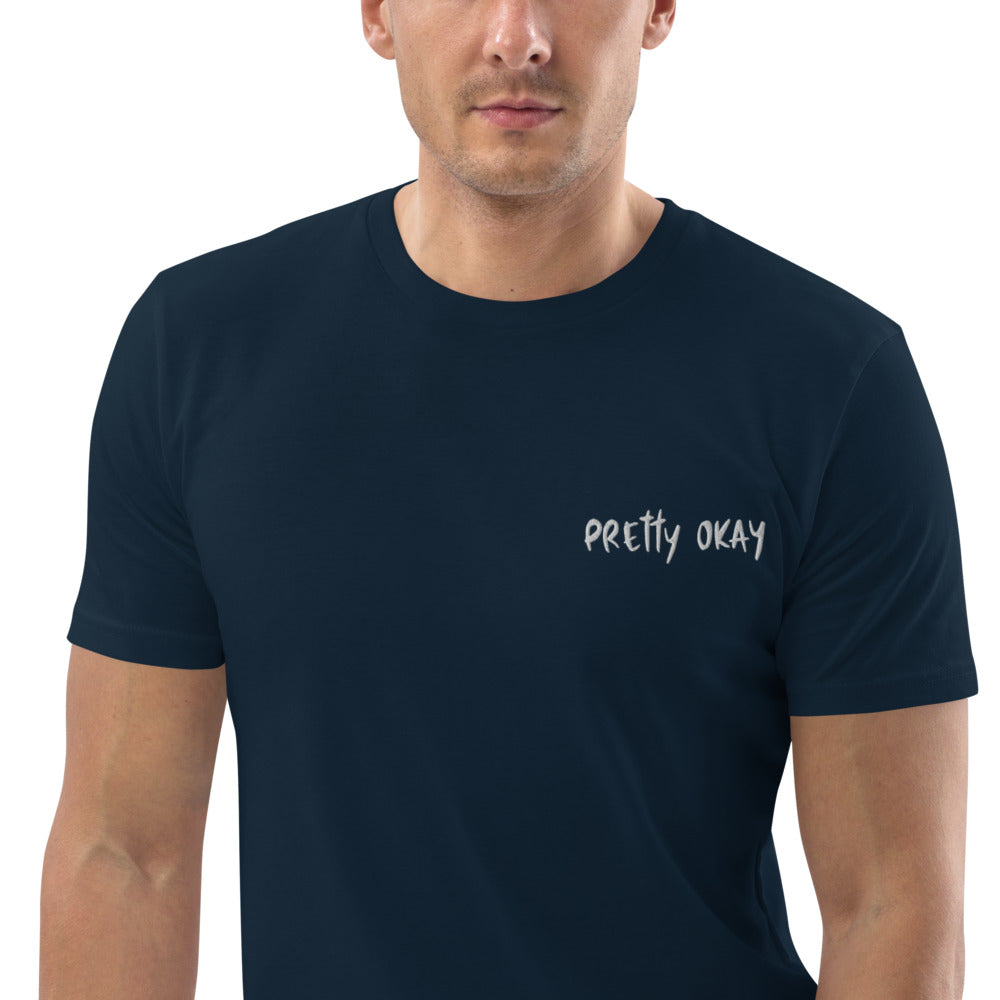 Pretty Okay Embroidered Finnish Organic T-Shirt - Finnish t-shirt from Very Finnish Problems