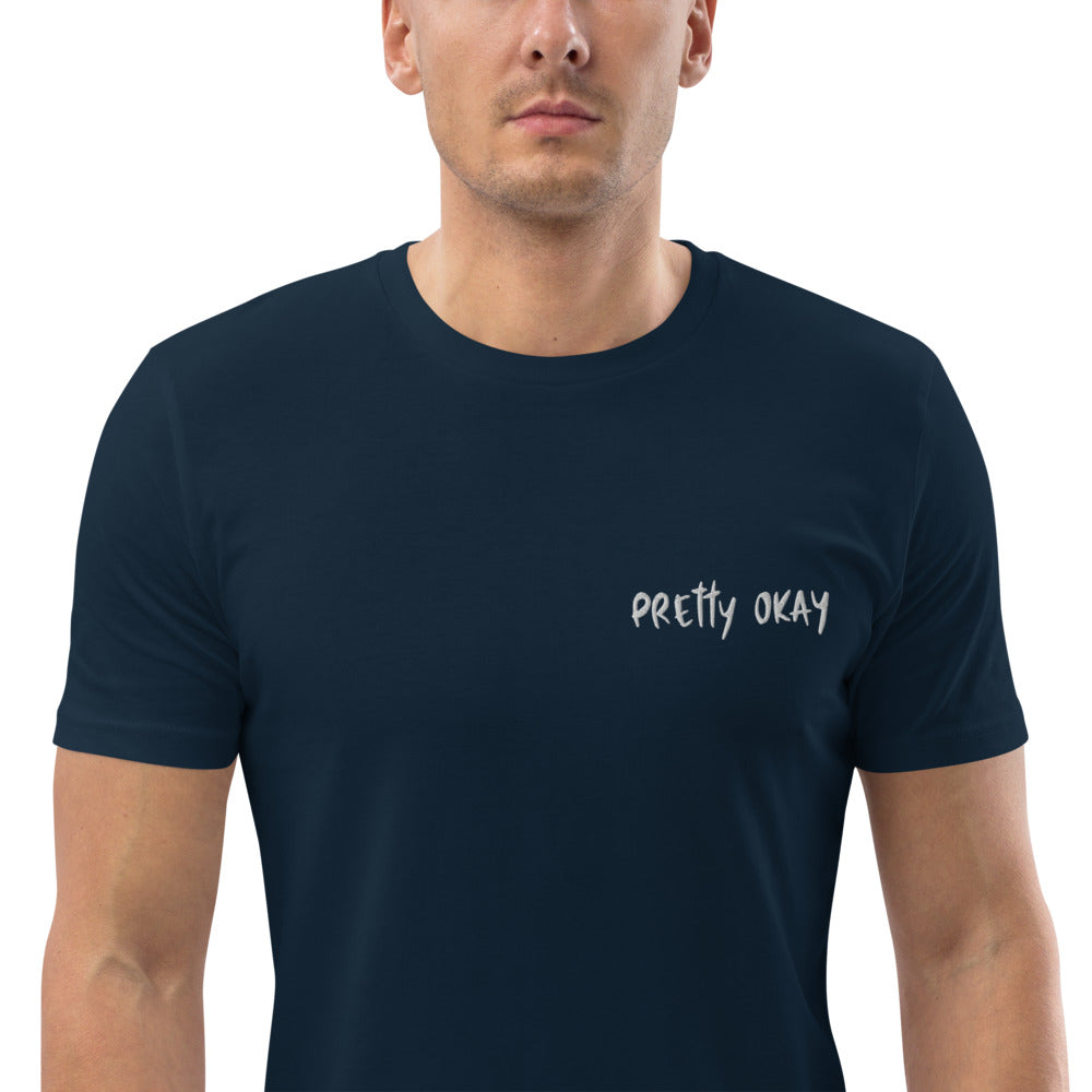 Pretty Okay Embroidered Finnish Organic T-Shirt - Finnish t-shirt from Very Finnish Problems