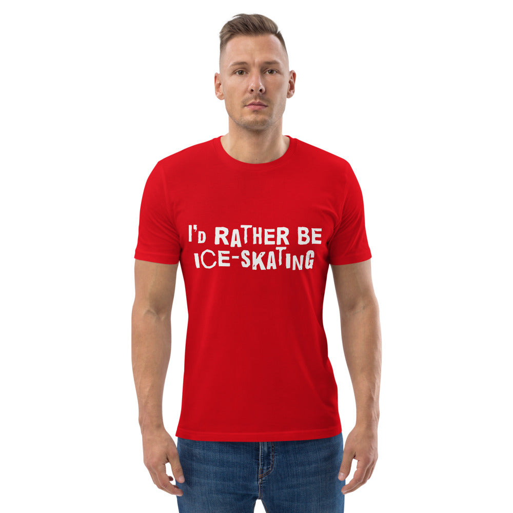 I'd rather be ice-skating Finnish Organic T-Shirt - Finnish t-shirt from Very Finnish Problems