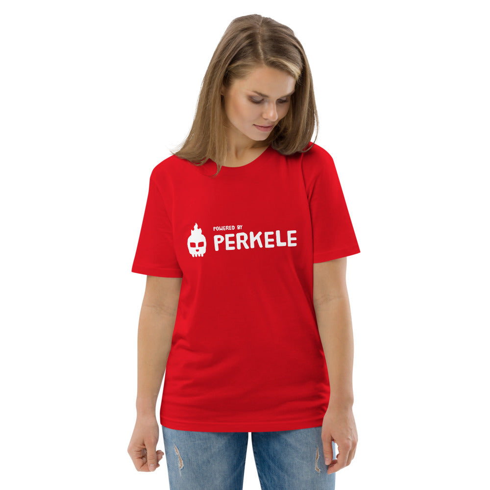 Powered by Perkele Finnish Organic T-Shirt - Finnish t-shirt from Very Finnish Problems
