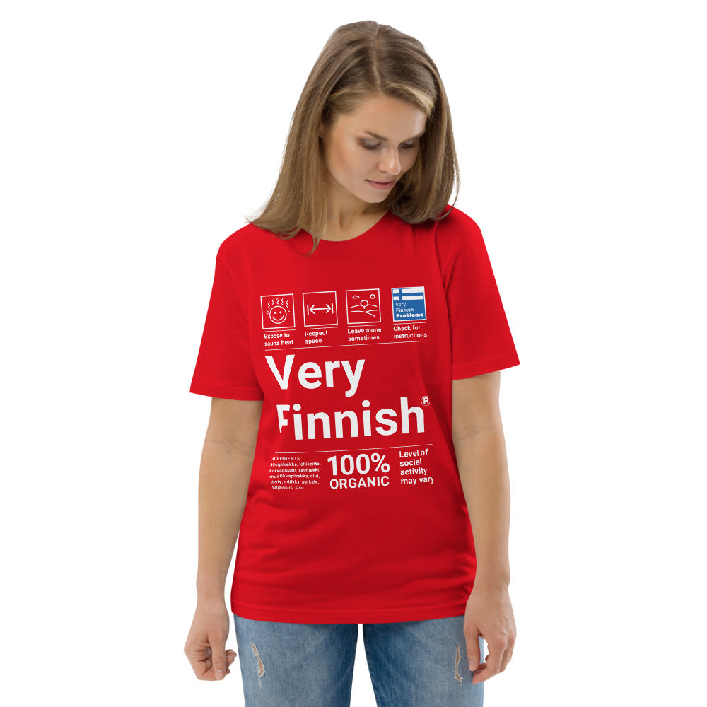 Very Finnish Organic service manual Winter T-Shirt - Finnish t-shirt from Very Finnish Problems
