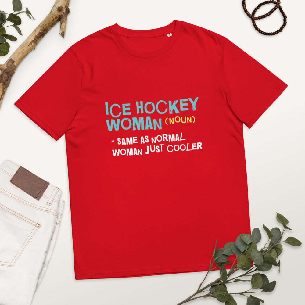 Ice Hockey Woman Finnish Organic Nature T-Shirt - Finnish t-shirt from Very Finnish Problems