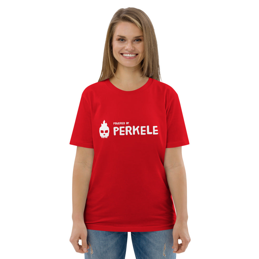 Powered by Perkele Finnish Organic T-Shirt - Finnish t-shirt from Very Finnish Problems