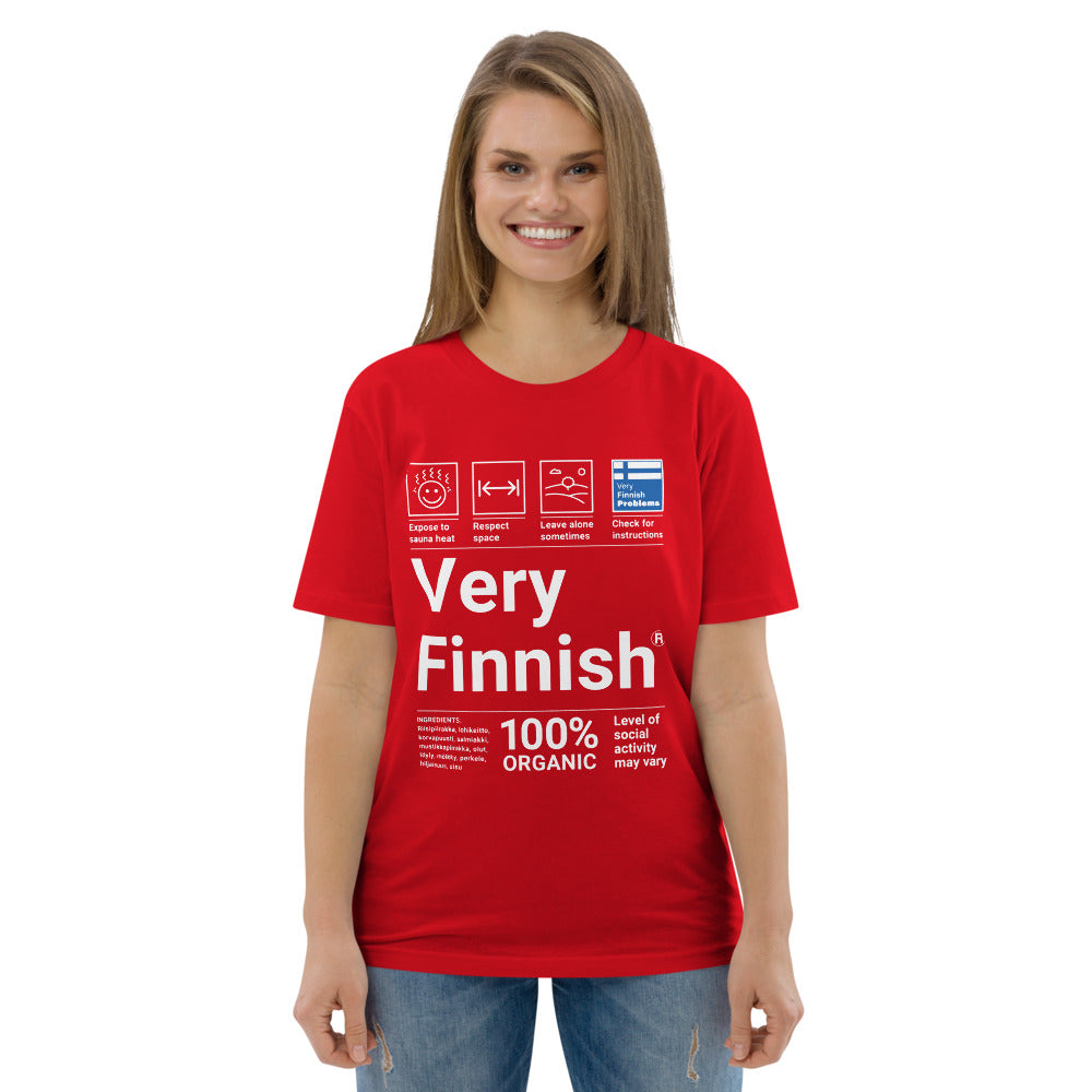 Very Finnish Organic service manual Winter T-Shirt - Finnish t-shirt from Very Finnish Problems