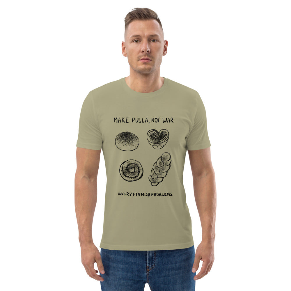 Make pulla not war Finnish Organic Food T-Shirt - Finnish t-shirt from Very Finnish Problems