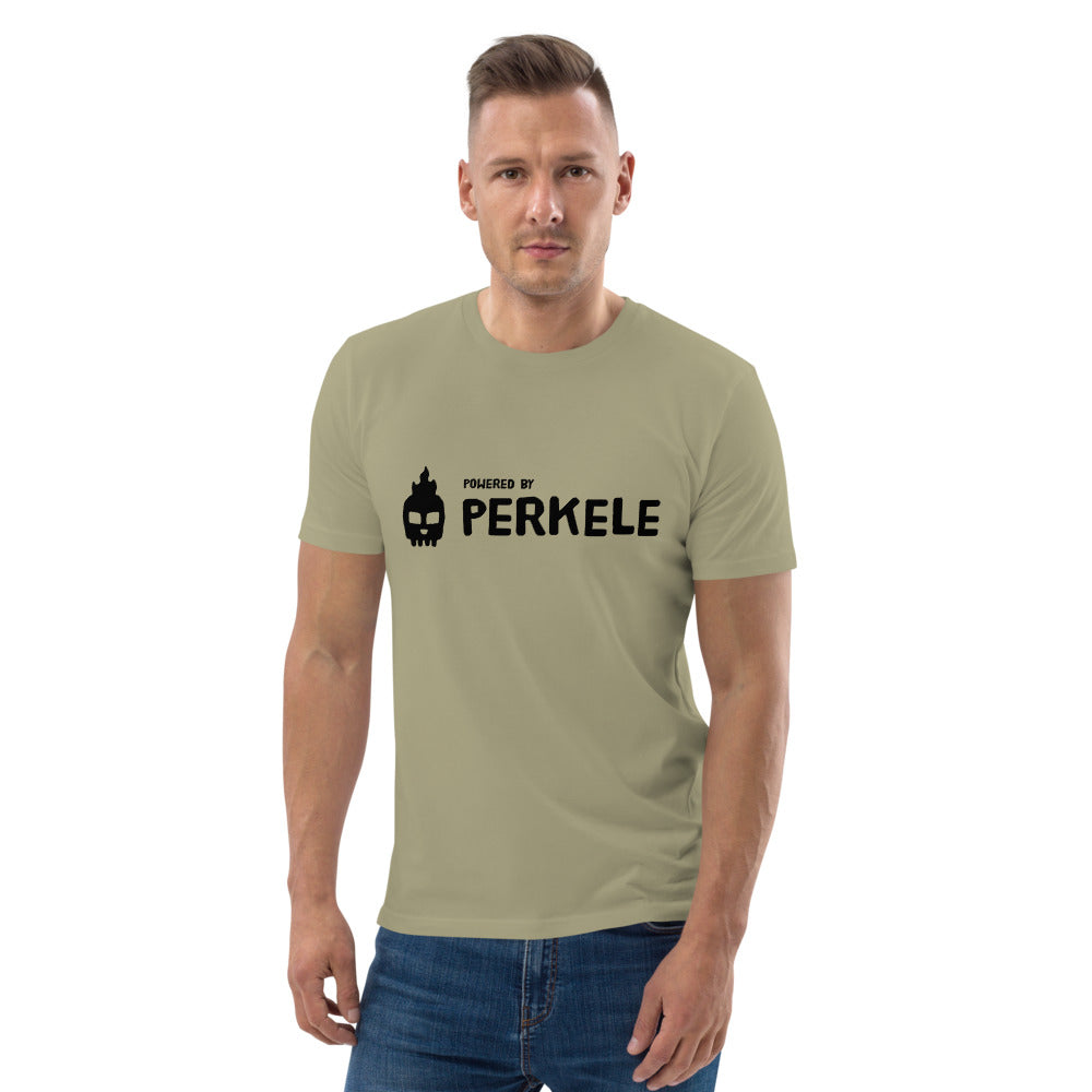 Powered by Perkele Finnish Organic T-Shirt - Finnish t-shirt from Very Finnish Problems
