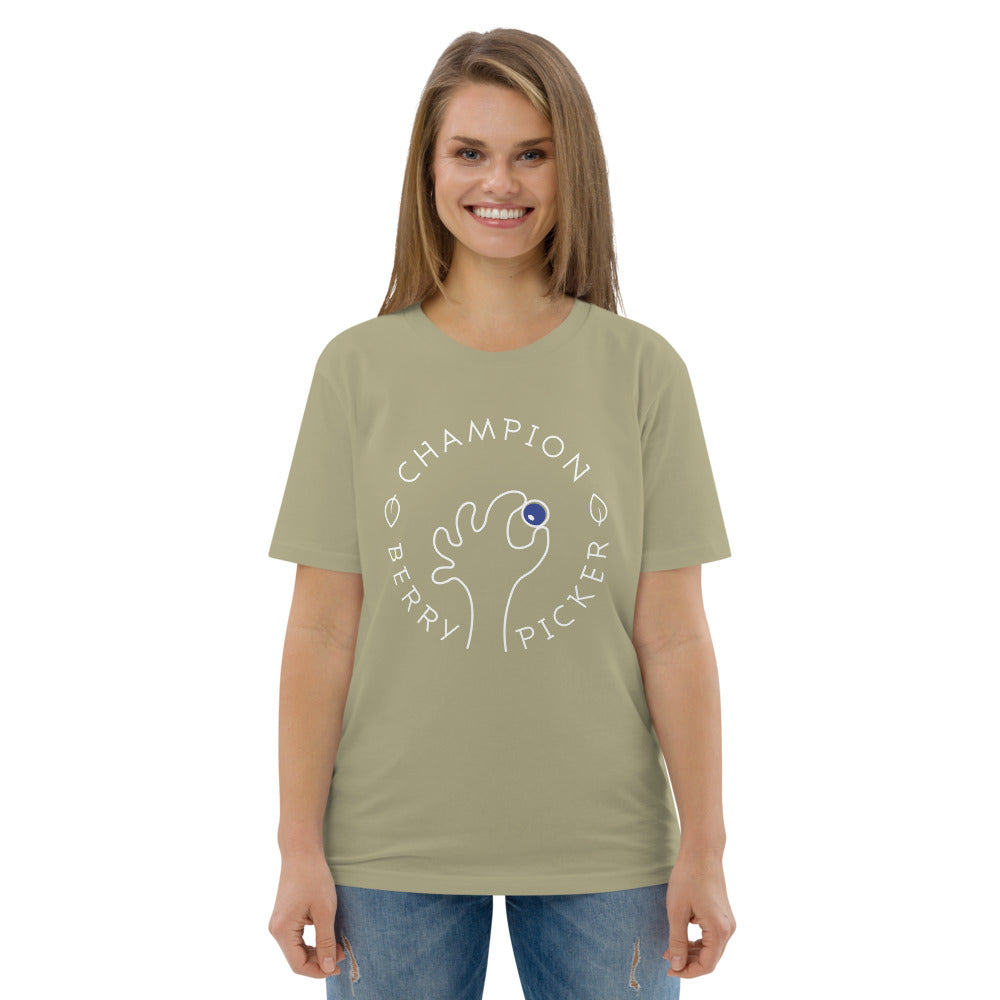 Champion blueberry picker Finnish Organic T-Shirt - Finnish t-shirt from Very Finnish Problems