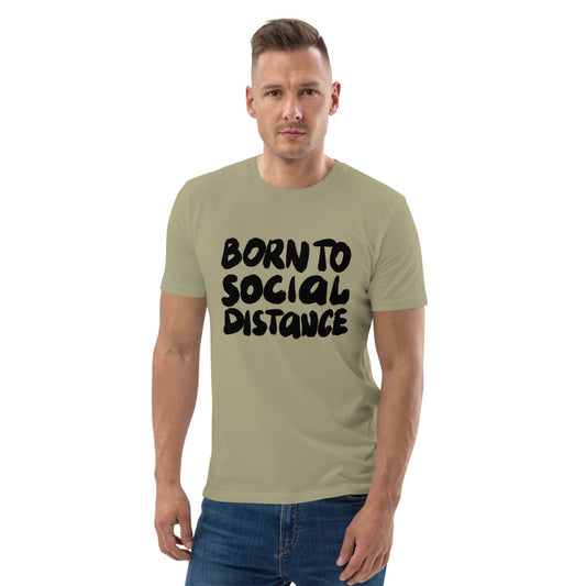 Born to social distance Finnish Organic T-Shirt - alternate view - Very Finnish Problems