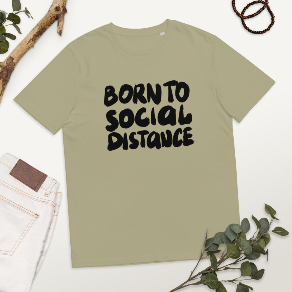 Born to social distance Finnish Organic T-Shirt - alternate view - Very Finnish Problems