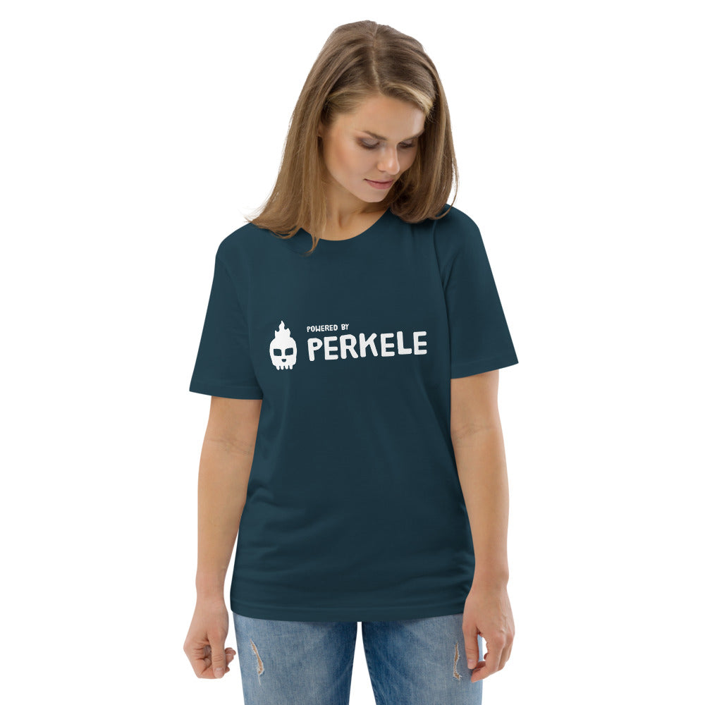 Powered by Perkele Finnish Organic T-Shirt - Finnish t-shirt from Very Finnish Problems