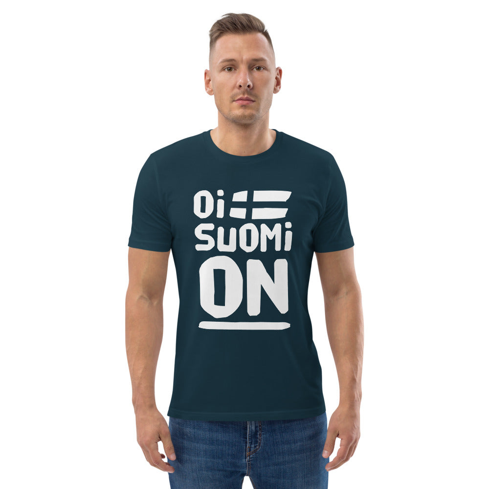 Oi suomi on Finnish Organic Sports T-Shirt - Finnish t-shirt from Very Finnish Problems
