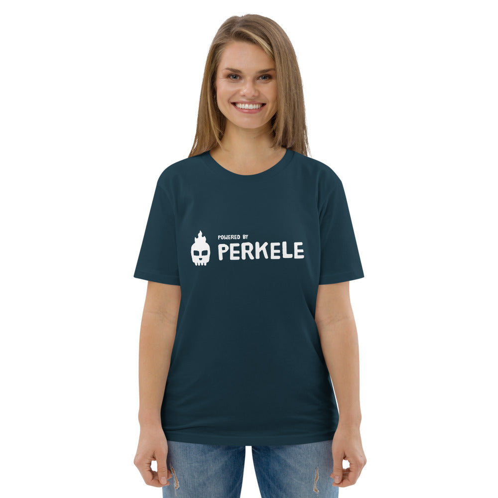 Powered by Perkele Finnish Organic T-Shirt - Finnish t-shirt from Very Finnish Problems