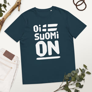 Oi suomi on Unisex organic cotton t-shirt