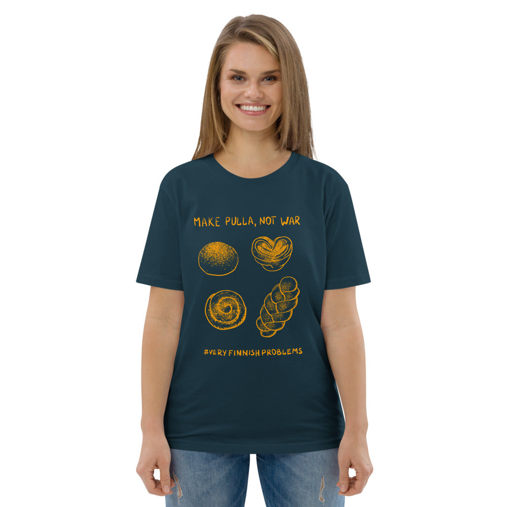 Make pulla not war Finnish Organic Food T-Shirt - Finnish t-shirt from Very Finnish Problems
