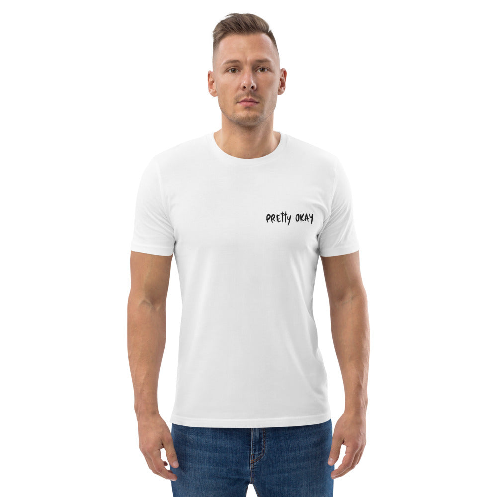 Pretty Okay Embroidered Finnish Organic T-Shirt - Finnish t-shirt from Very Finnish Problems