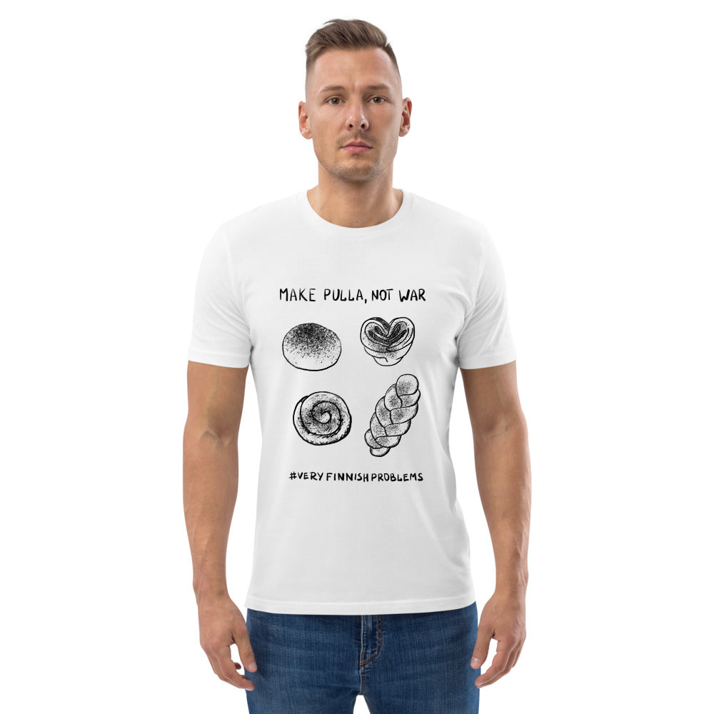 Make pulla not war Finnish Organic Food T-Shirt - Finnish t-shirt from Very Finnish Problems