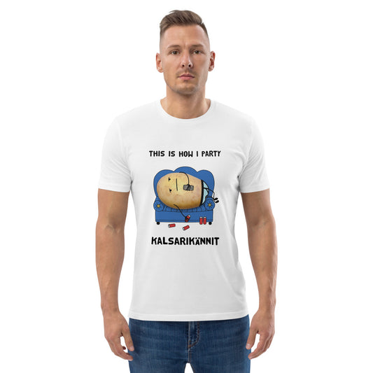 This is how I party Finnish Organic Eco T-Shirt - Very Finnish Problems official t-shirt